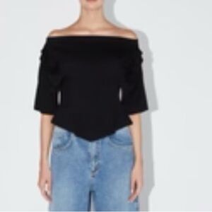 Elegant Black Off-Shoulder Top
